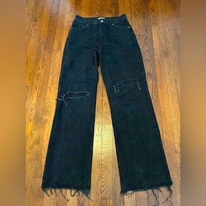 ZARA Black Wide Leg Jeans 8